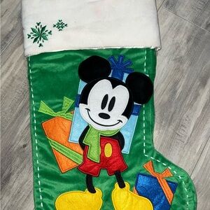 Disney Green Mickey Mouse Holiday Stocking